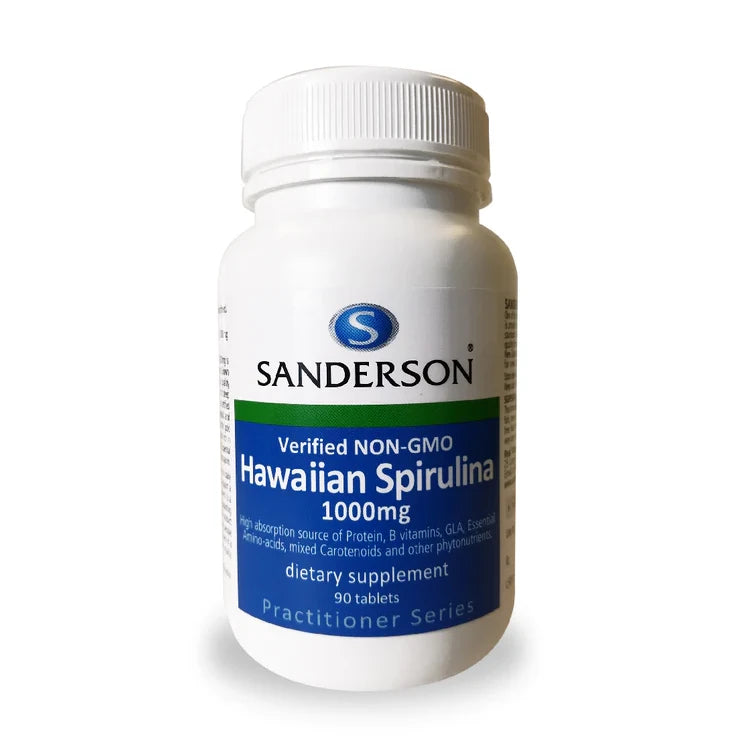 Sanderson Verified non-GMO Hawaiian Spirulina 1000mg