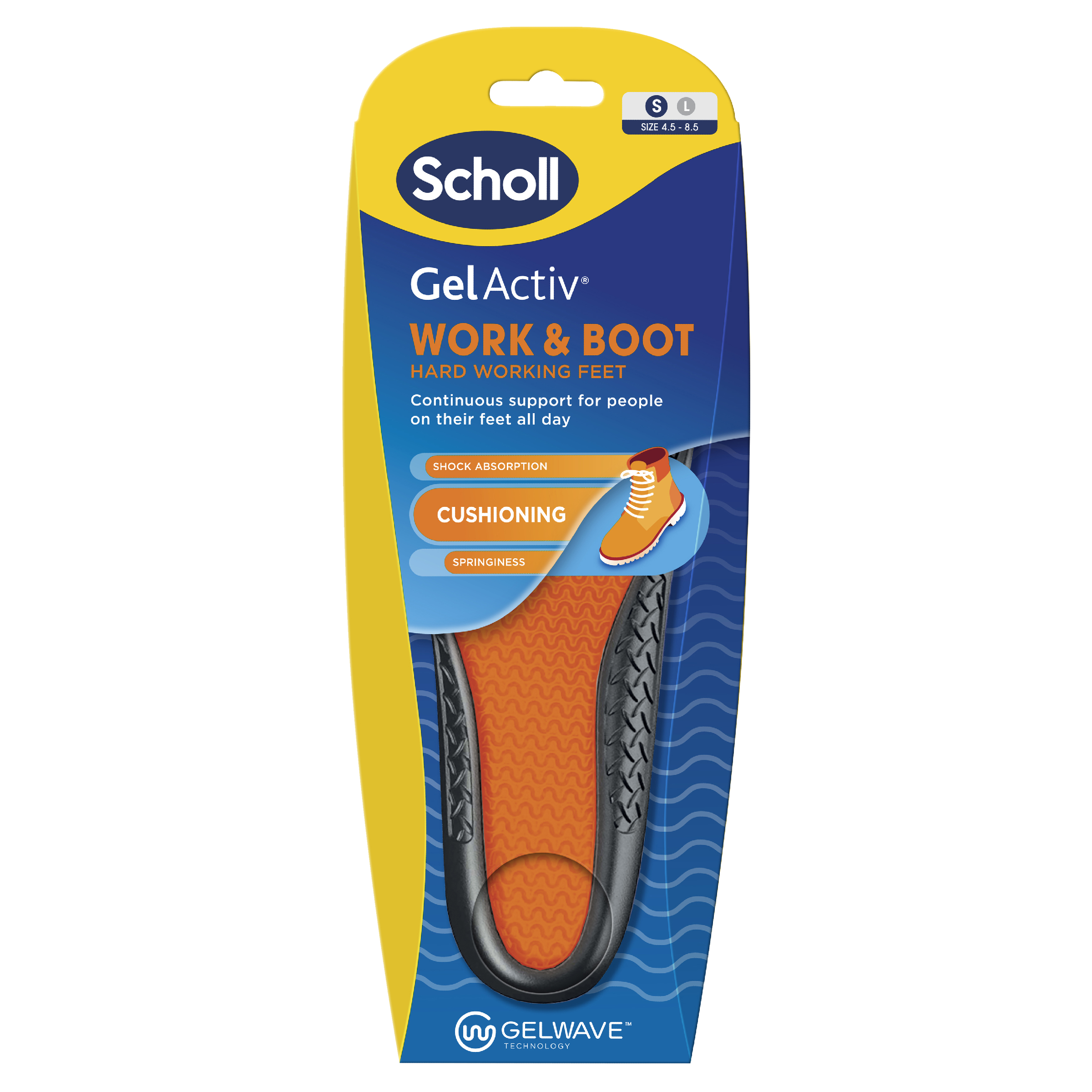 Scholl GelActiv Insoles for Work & Boot