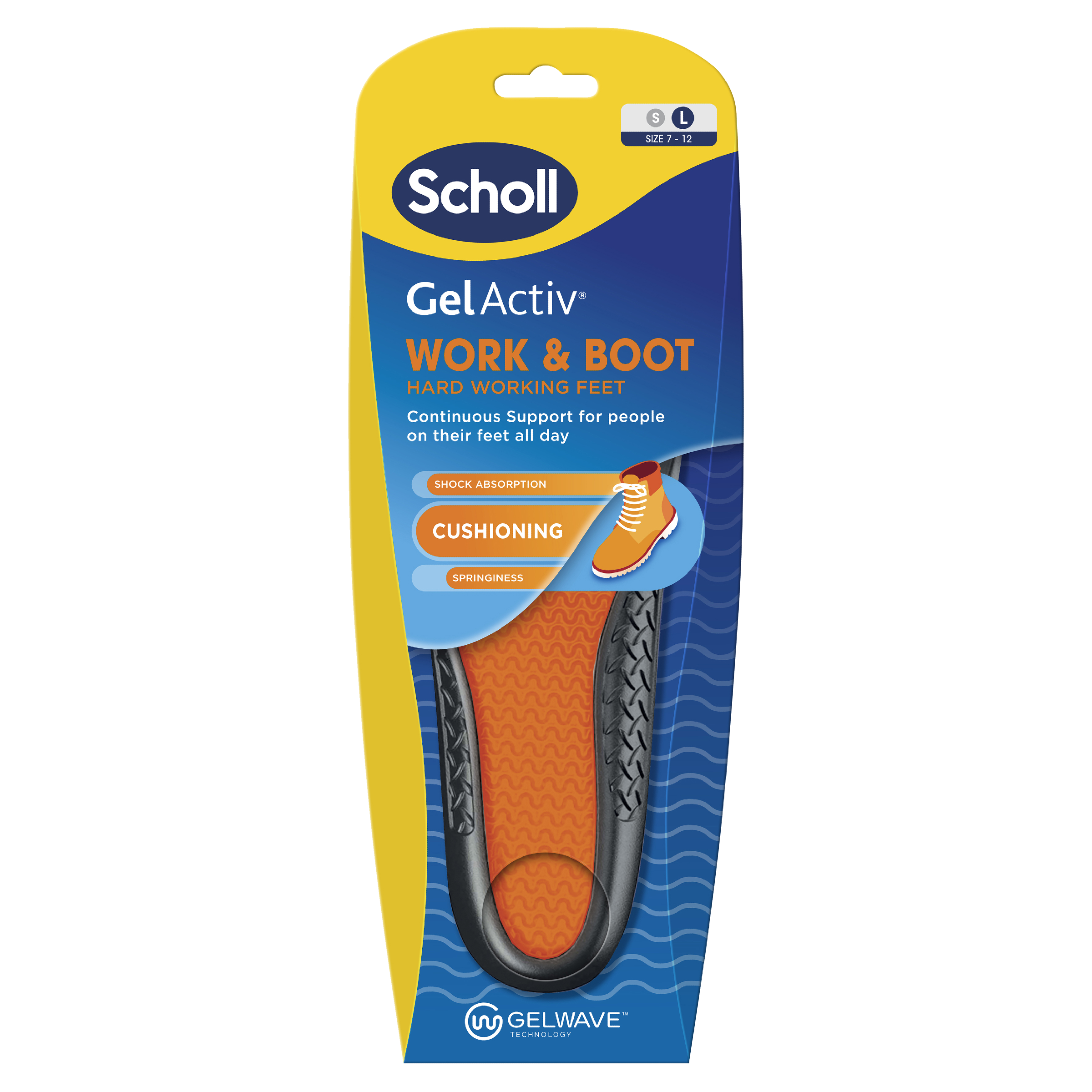 Scholl GelActiv Insoles for Work & Boot