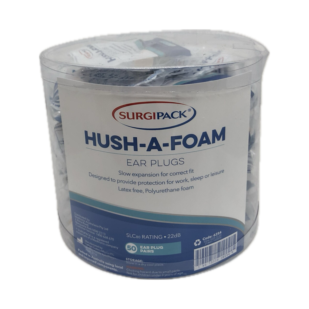 SurgiPack Hush-A-Foam Ear Plugs