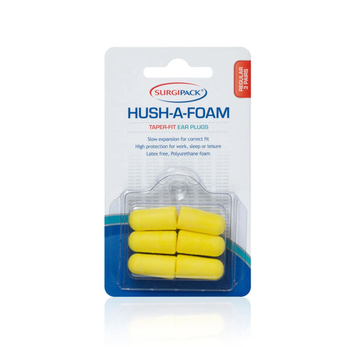 SurgiPack Hush-A-Foam Taper-Fit Ear Plugs