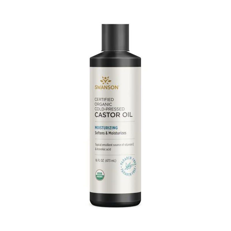 Swanson Castor Oil - Certified Organic Cold-Pressed