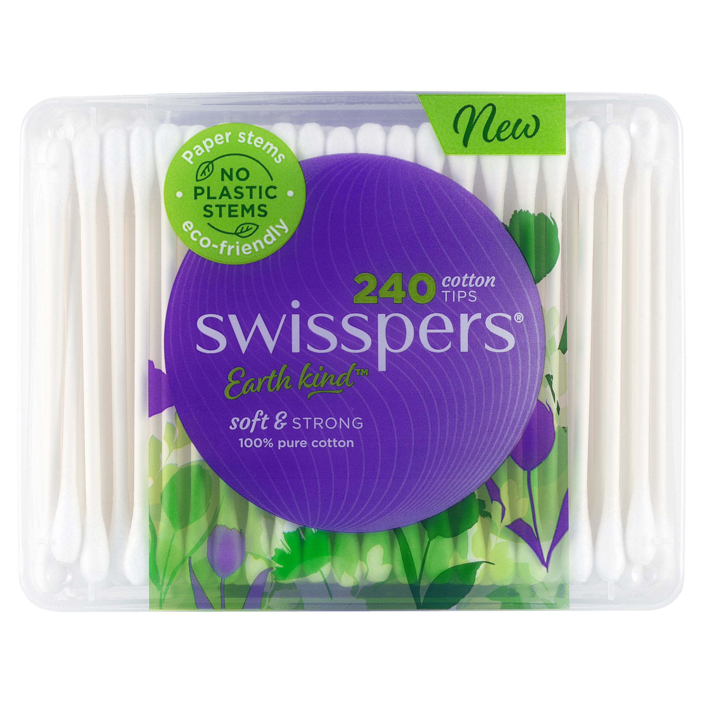 Swisspers Earth Kind Cotton Tips with Paper Stems