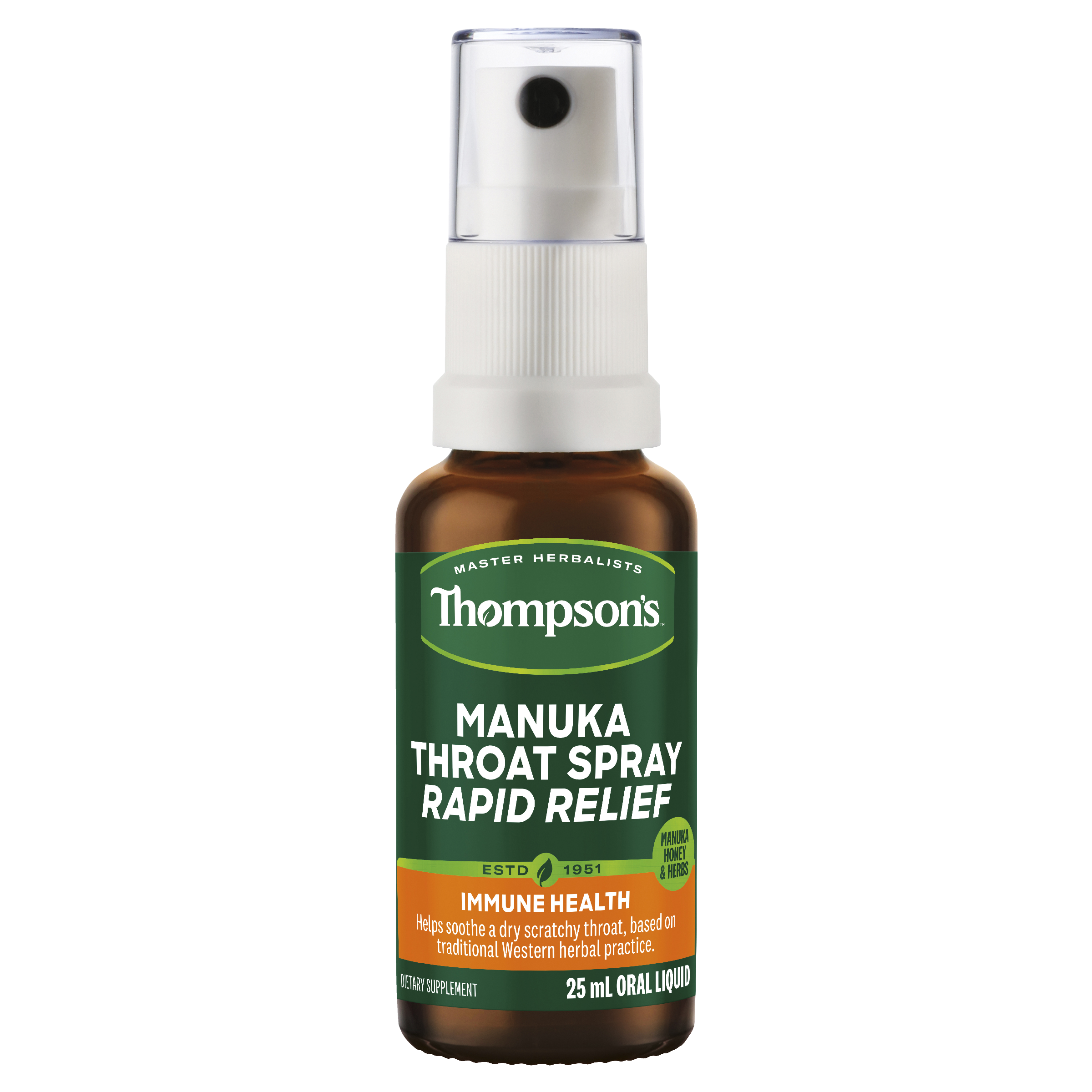 Thompson's Manuka Throat Spray Rapid Relief