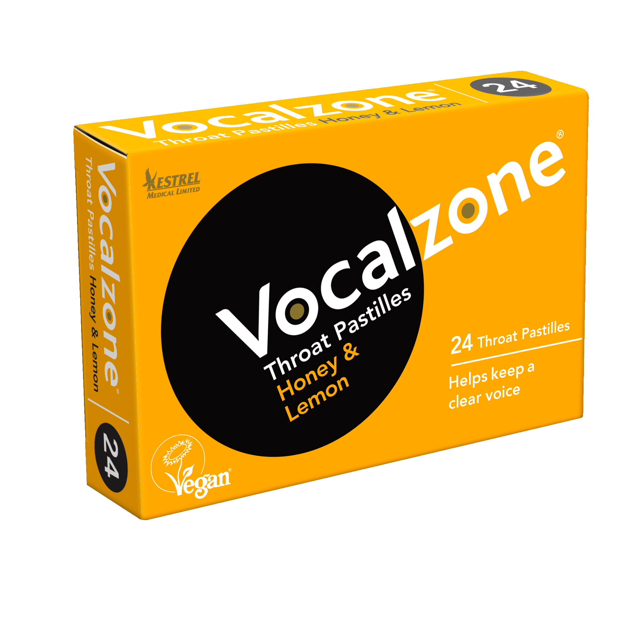 Vocalzone Throat Pastilles - Honey & Lemon