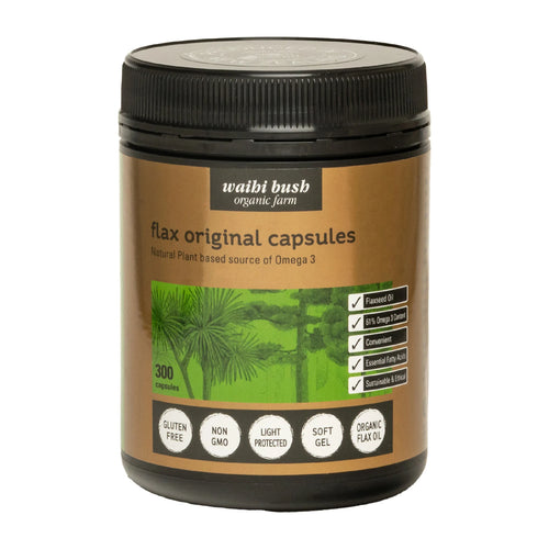Waihi Bush Flax Original Flaxseed Oil Capsules