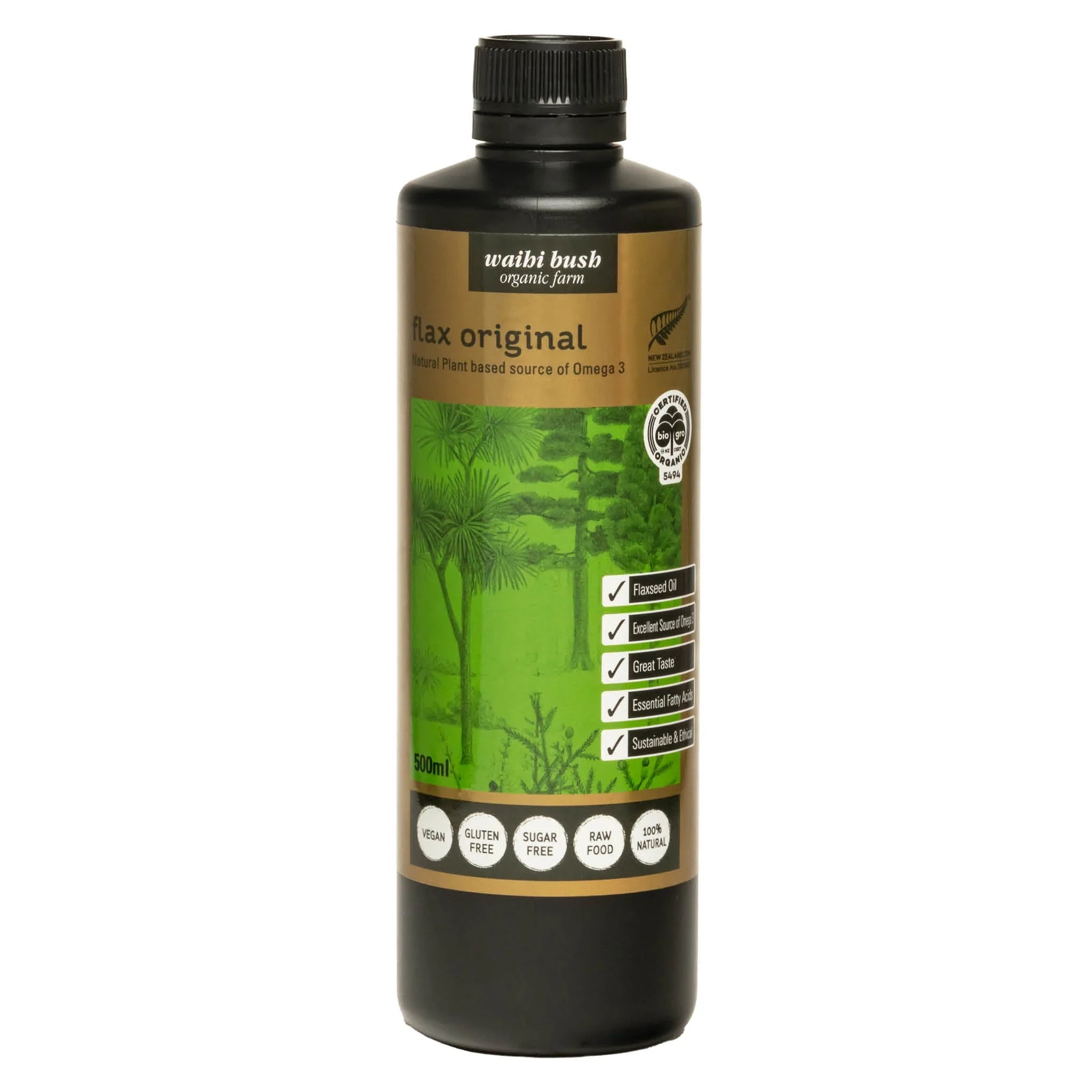 Waihi Bush Flaxseed Oil Original Liquid