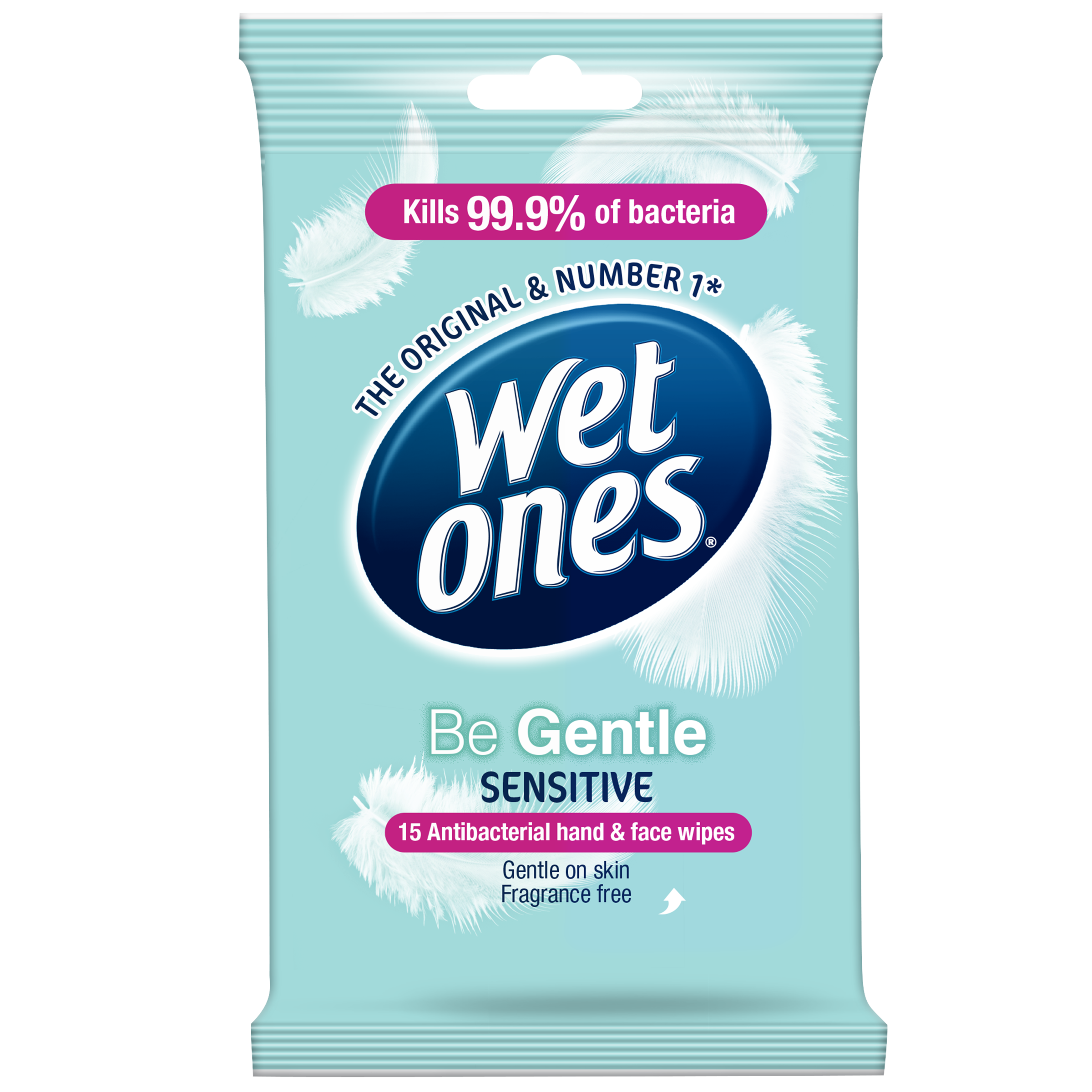 Wet Ones Be Gentle Antibacterial Hand & Face Wipes