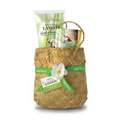 Wild Ferns Lanolin Woven Basket Gift Set