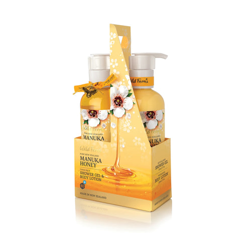 Wild Ferns Manuka Honey Twin Pack Shower Gel & Body Lotion