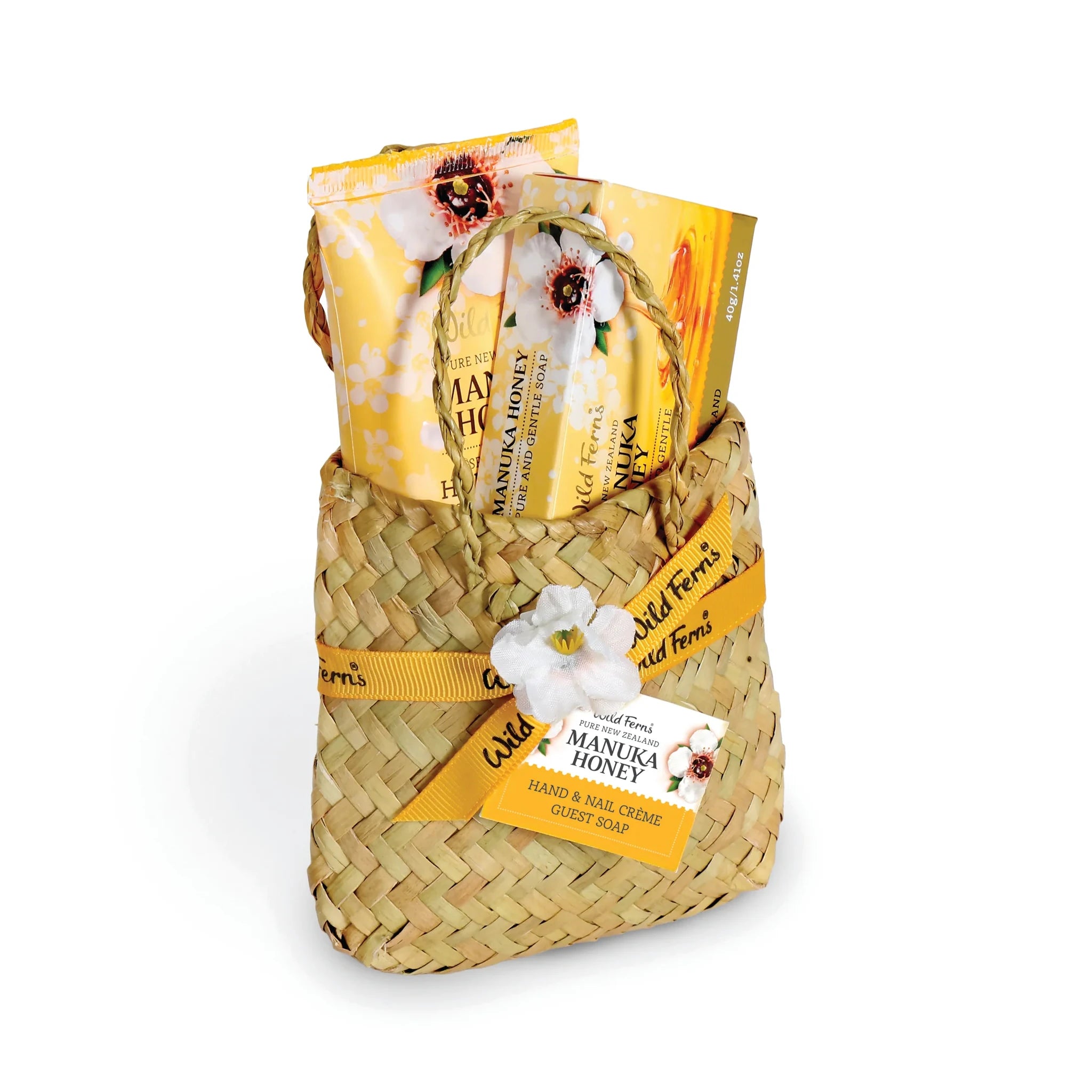 Wild Ferns Manuka Honey Woven Basket Gift Set
