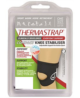 Thermastrap Compact Knee Stabliser Black One Size