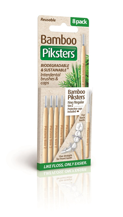 Piksters Bamboo Interdental Brushes - Size 2 Fine/Regular