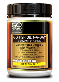 GO Healthy Go Fish Oil 1-A-Day + Vitamin D3 1,000IU