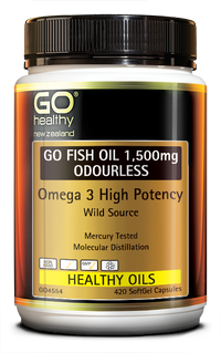 GO Healthy Go Fish Oil 1,500mg Odourless
