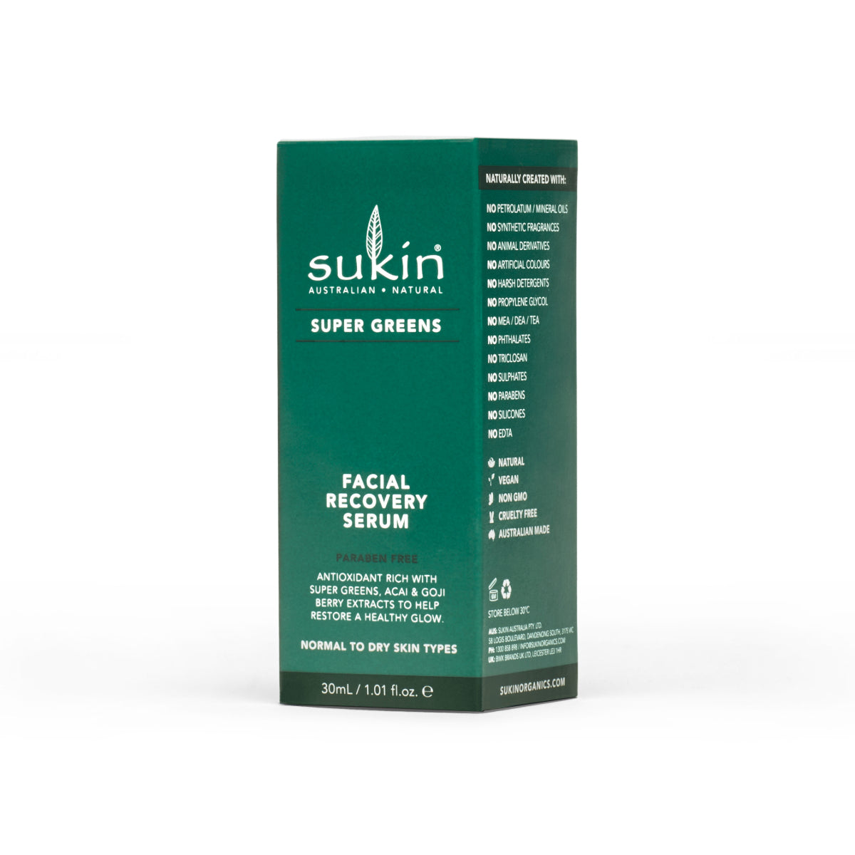 Sukin Super Greens Facial Recovery Serum