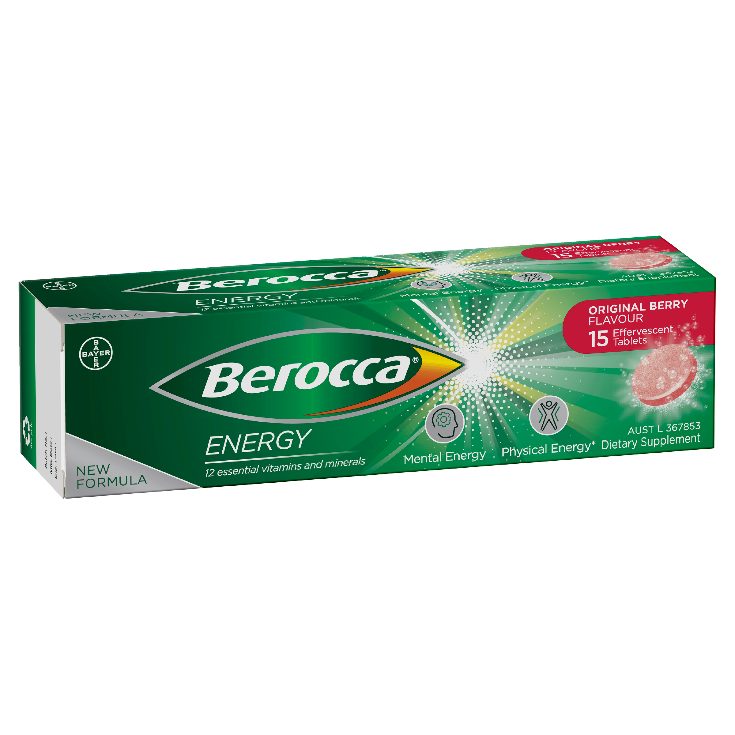 Berocca Energy Original Berry Flavour Effervescent Tablets