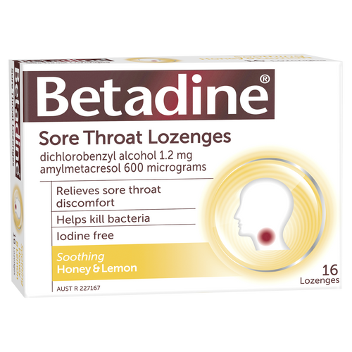 Betadine Sore Throat Lozenges - Honey & Lemon