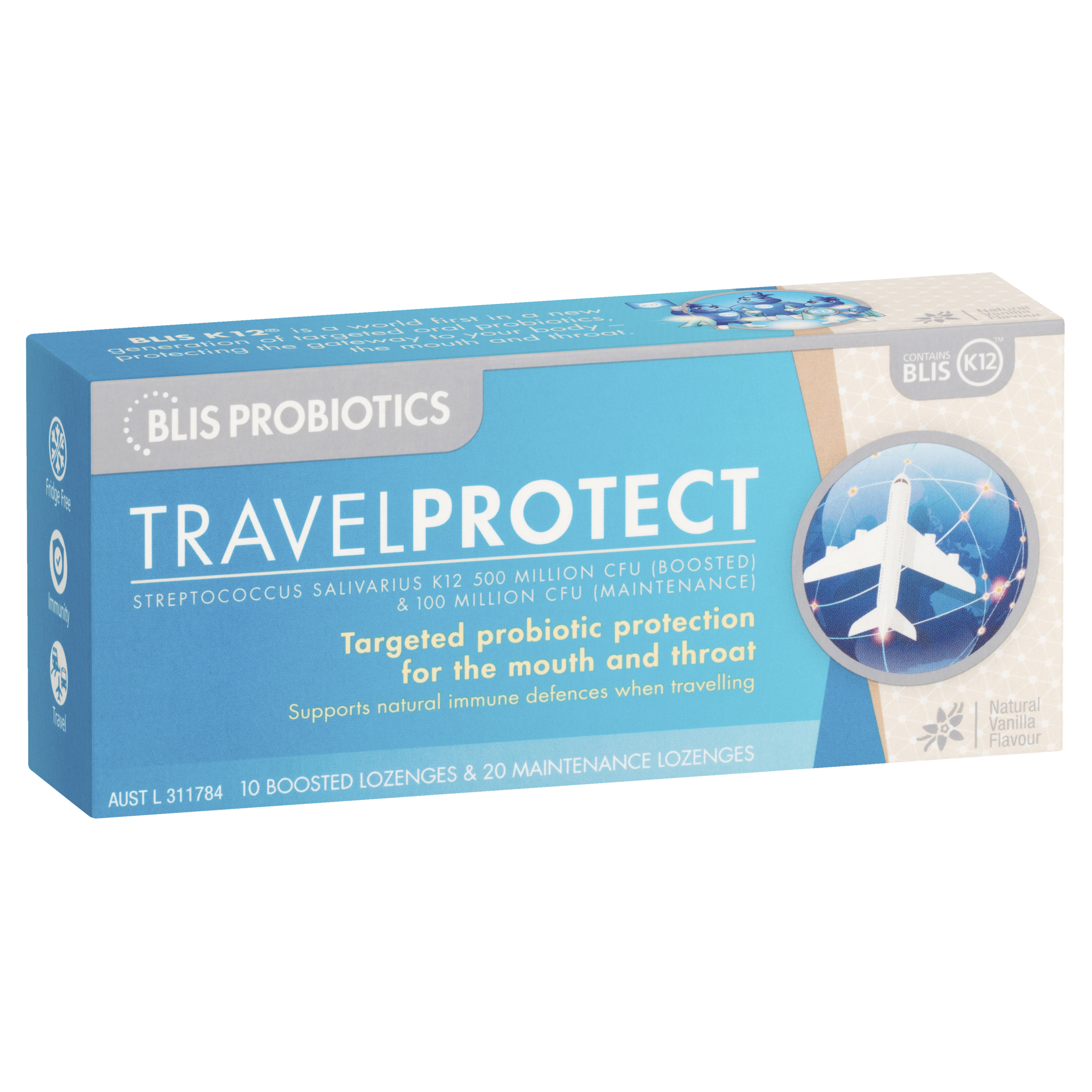 Blis TravelProtect with BLIS K12 - Natural Vanilla Flavour