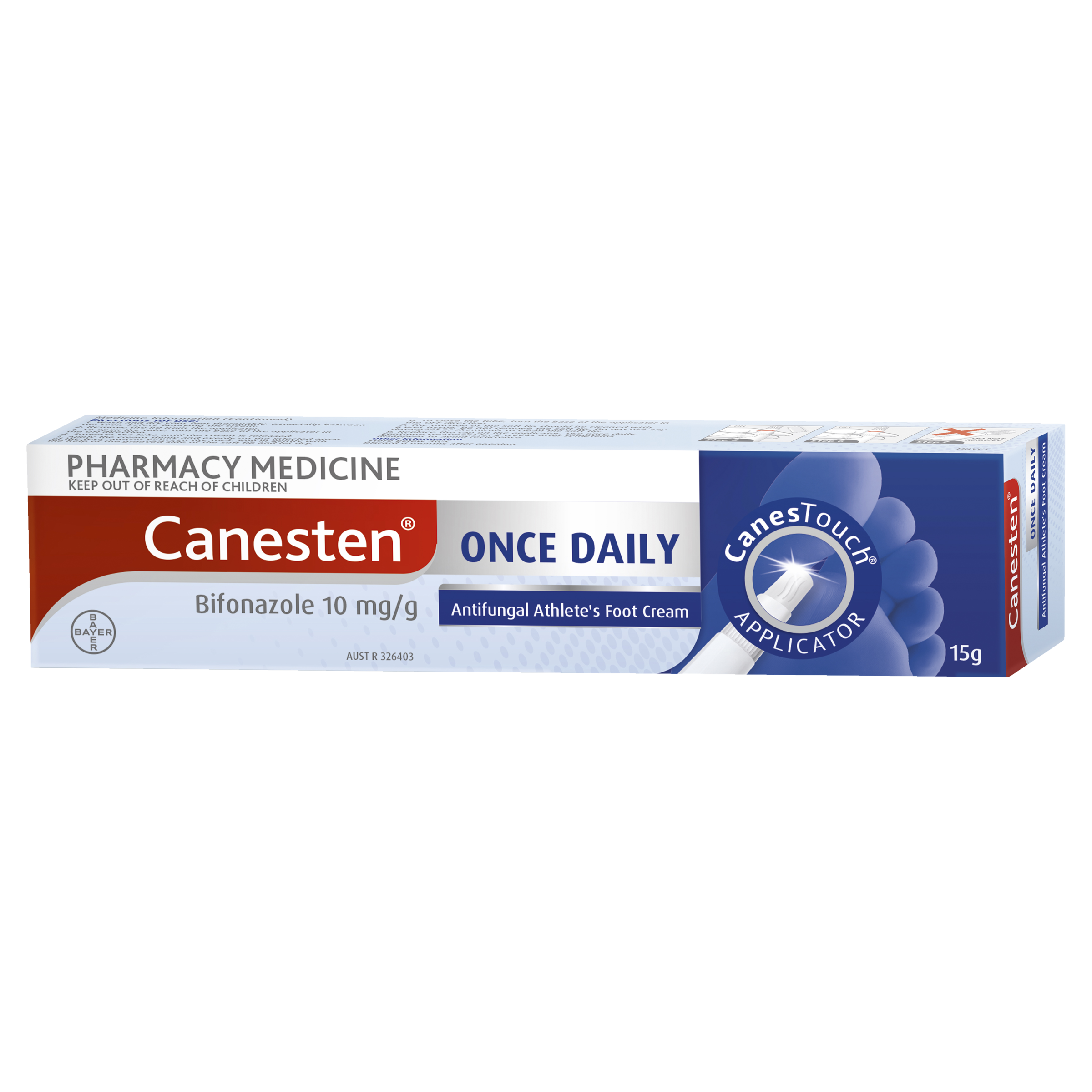 Canesten Once Daily Antifungal Athlete's Foot Cream with CanesTouch Applicator