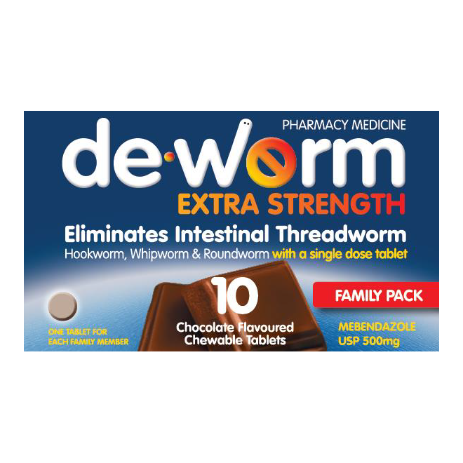 De.worm Extra Strength 500mg Chocolate Flavoured