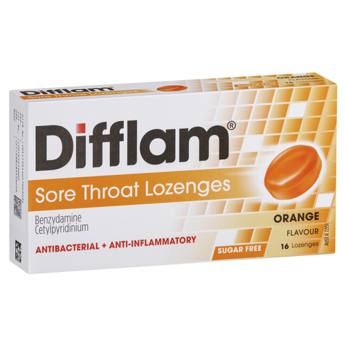 Difflam Sore Throat Lozenges - Orange Flavour