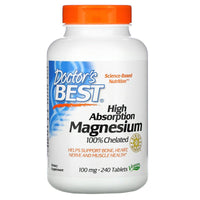 Doctor's Best High Absorption Magnesium 100% Chelated with Albion Minerals 100 mg
