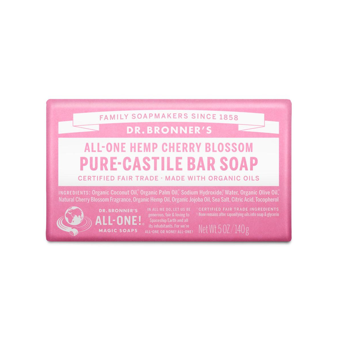 Dr. Bronner's Pure-Castile Bar Soap - Cherry Blossom