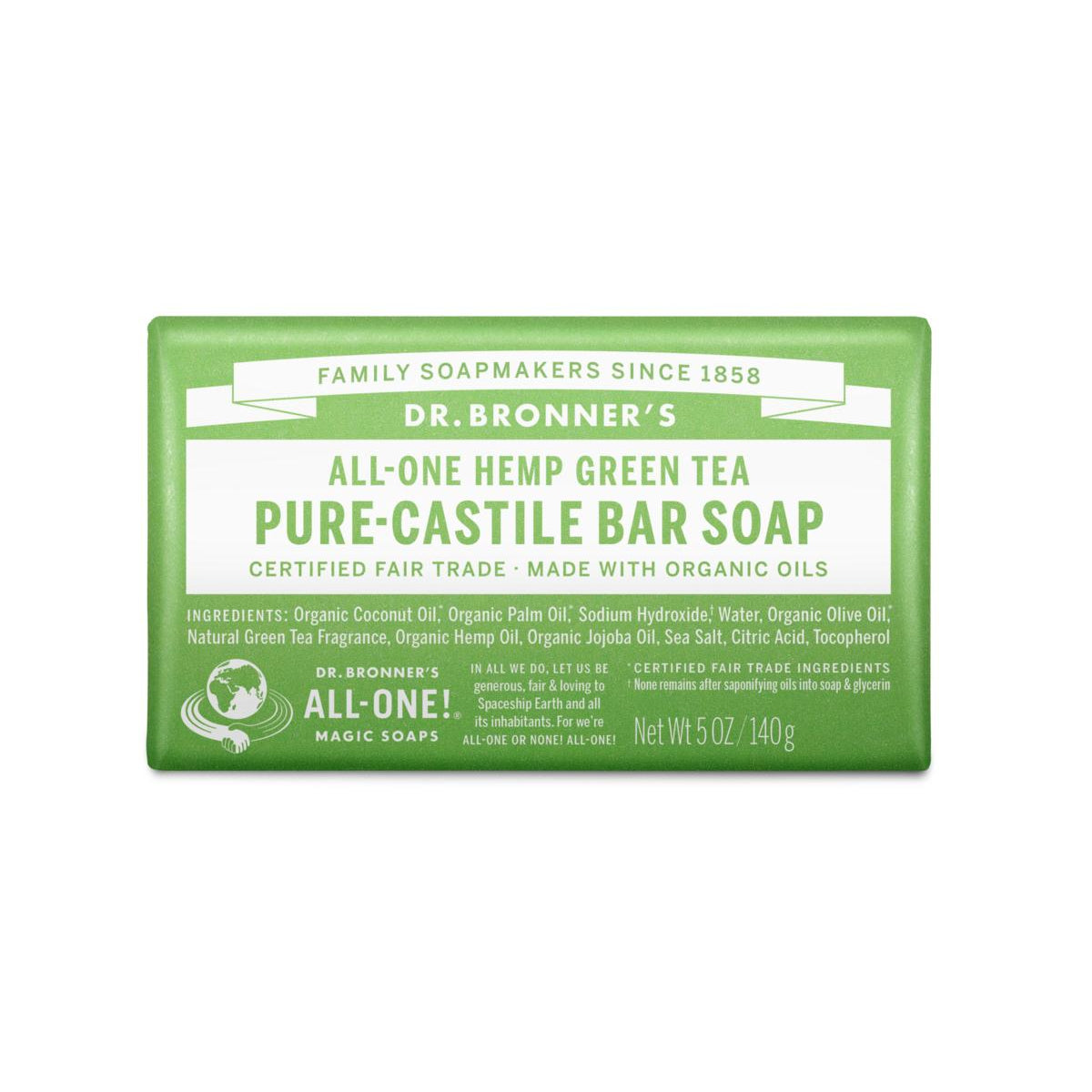 Dr. Bronner's Pure-Castile Bar Soap - Green Tea
