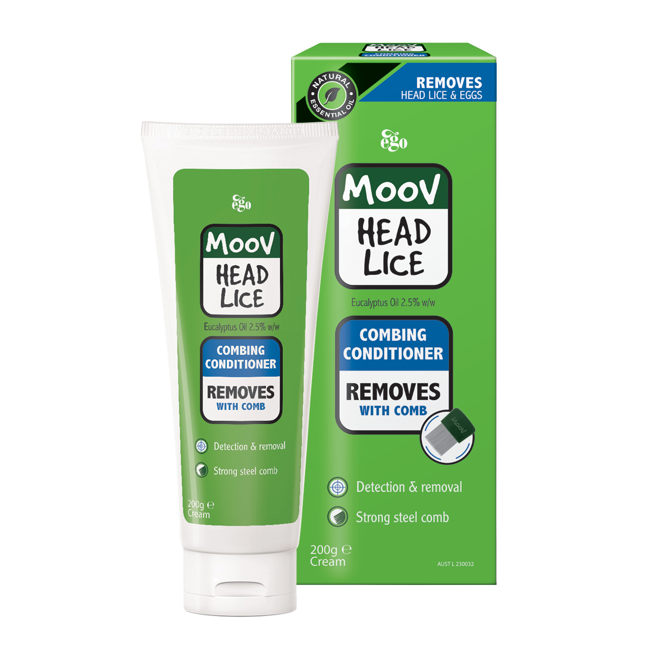 Ego MOOV Head Lice Combing Conditioner with Removal Comb