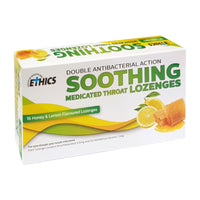 ETHICS Soothing Medicated Throat Lozenges - Honey & Lemon Flavoured