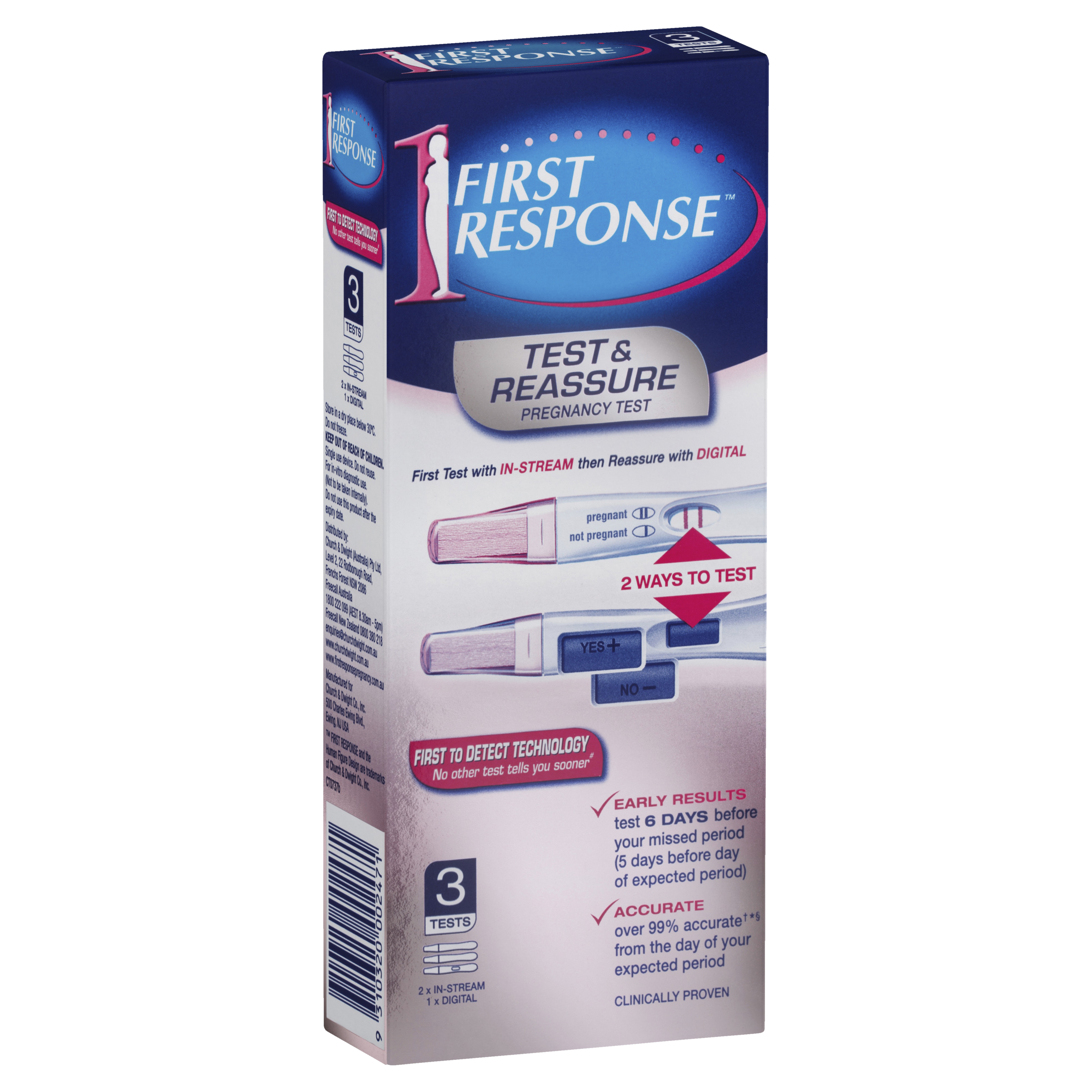 First Response Test & Reassure Pregnancy Test