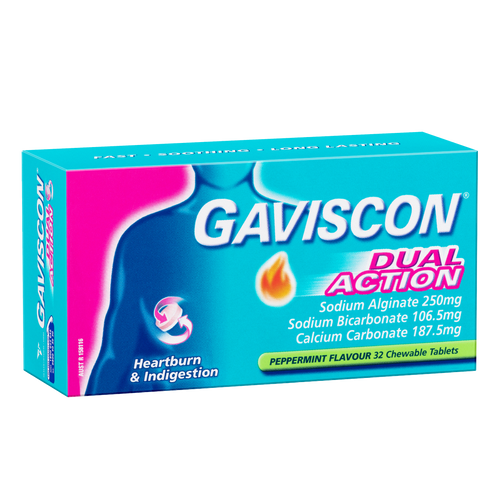 Gaviscon Dual Action Chewable Tablets - Peppermint