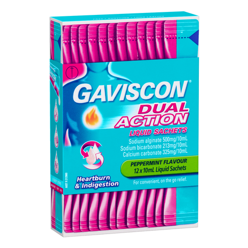 Gaviscon Dual Action Liquid Sachets - Peppermint