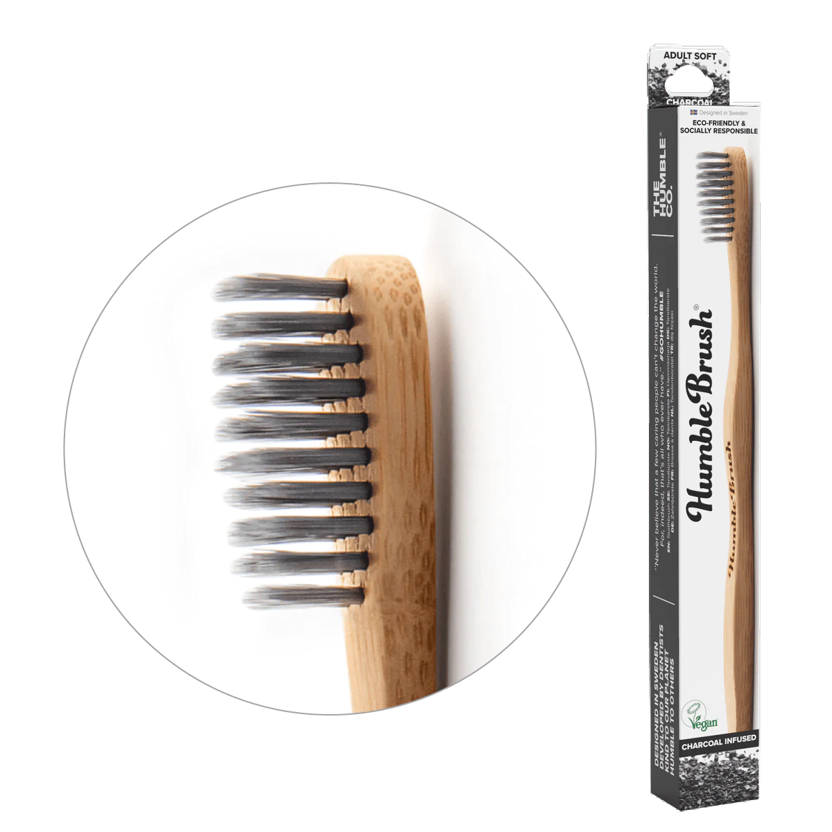 Humble Brush Adult Charcoal Infused Bamboo Toothbrush Soft Net Pharmacy