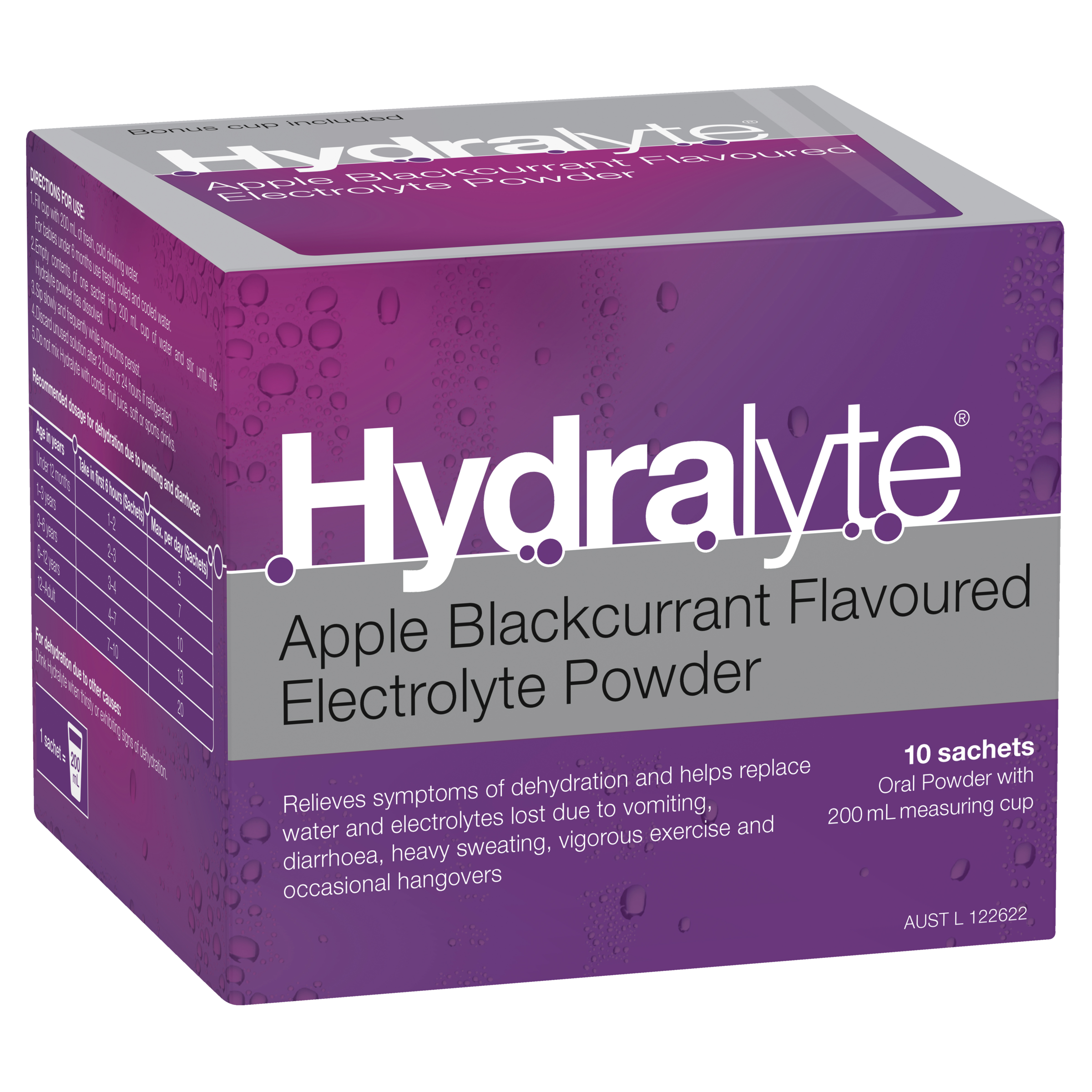 Hydralyte Electrolyte Powder - Apple Blackcurrant Flavour