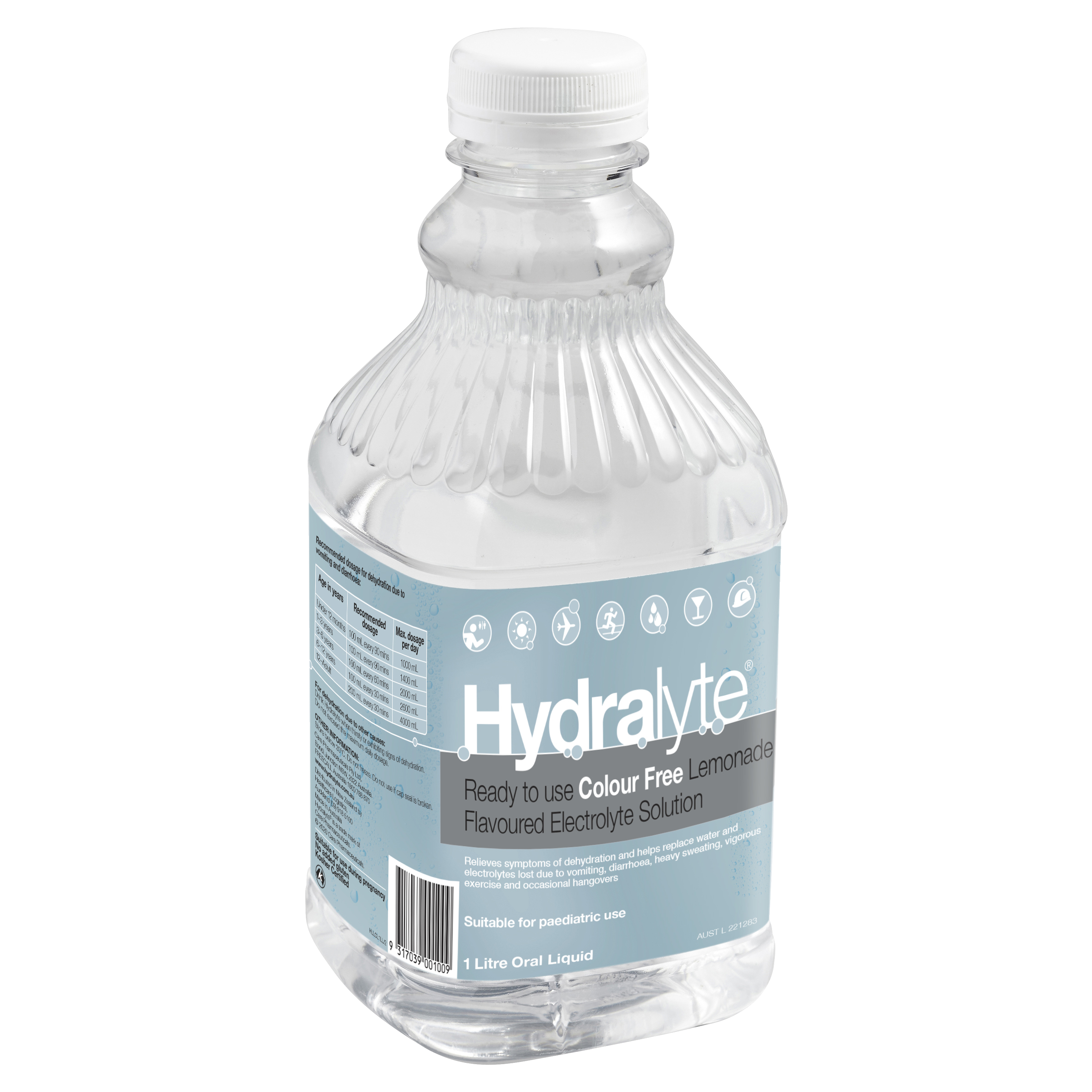 Hydralyte Ready to Use Electrolyte Solution - Colour Free Lemonade Flavour