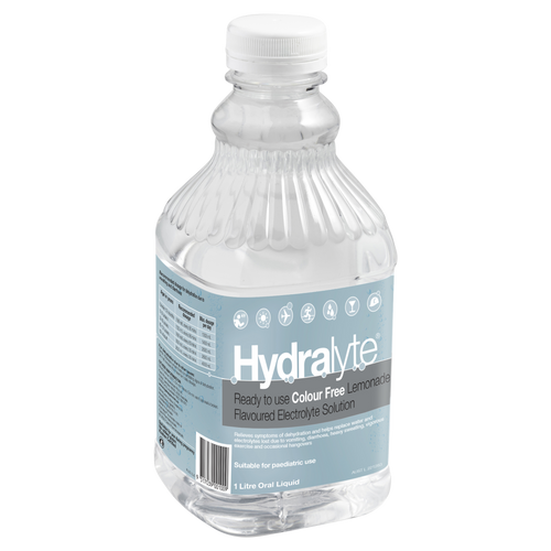Hydralyte Ready to Use Electrolyte Solution - Colour Free Lemonade Flavour