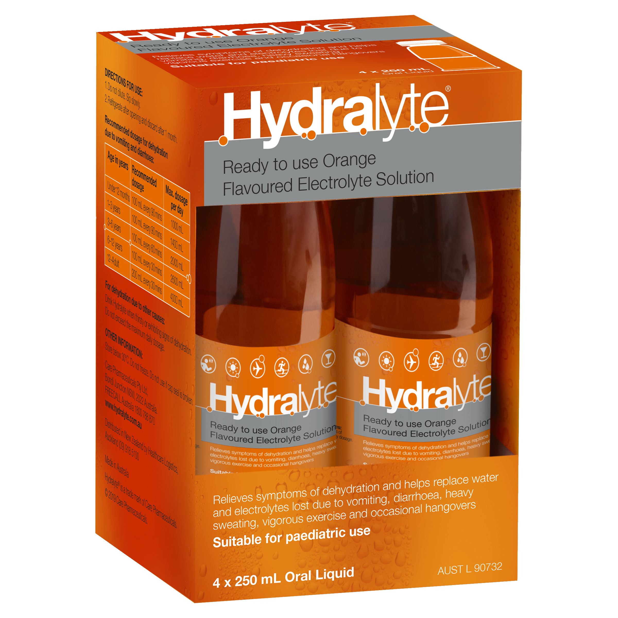 Hydralyte Ready to Use Electrolyte Solution - Orange Flavour