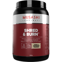 Musashi Shred & Burn Protein Powder - Vanilla Milkshake Flavour