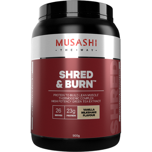 Musashi Shred & Burn Protein Powder - Vanilla Milkshake Flavour