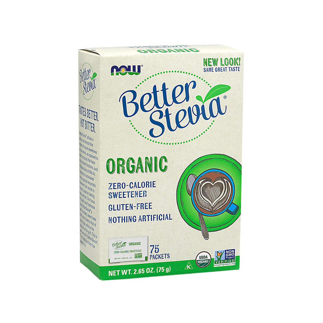 NOW Foods BetterStevia Sweetener Packets - Organic