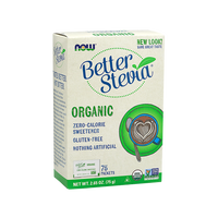 NOW Foods BetterStevia Sweetener Packets - Organic
