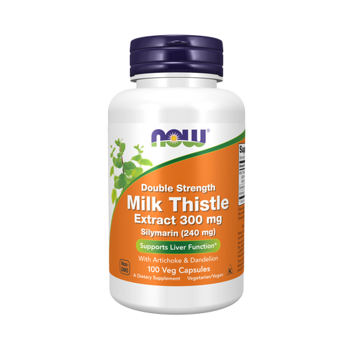 NOW Foods Silymarin Milk Thistle Extract 300mg with Artichoke & Dandelion - Double Strength