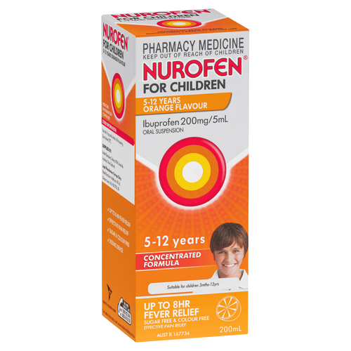 Nurofen for Children 5-12 Years Pain & Fever Relief - Orange Flavour