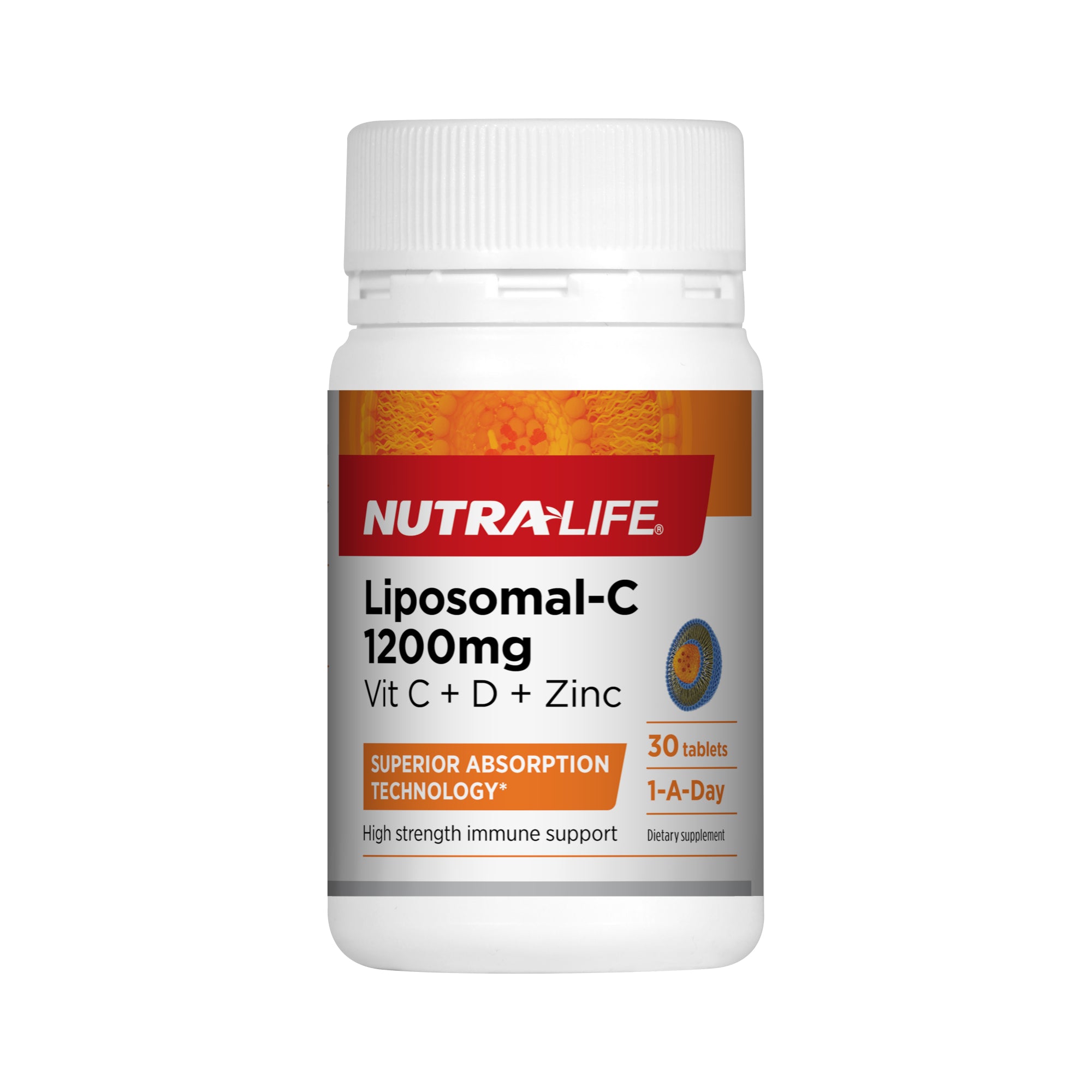Nutra-Life Liposomal-C 1200mg Vit C + D + Zinc
