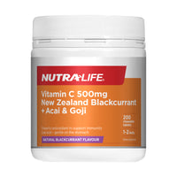 Nutra-Life Vitamin C 500mg Blackcurrant + Acai & Goji