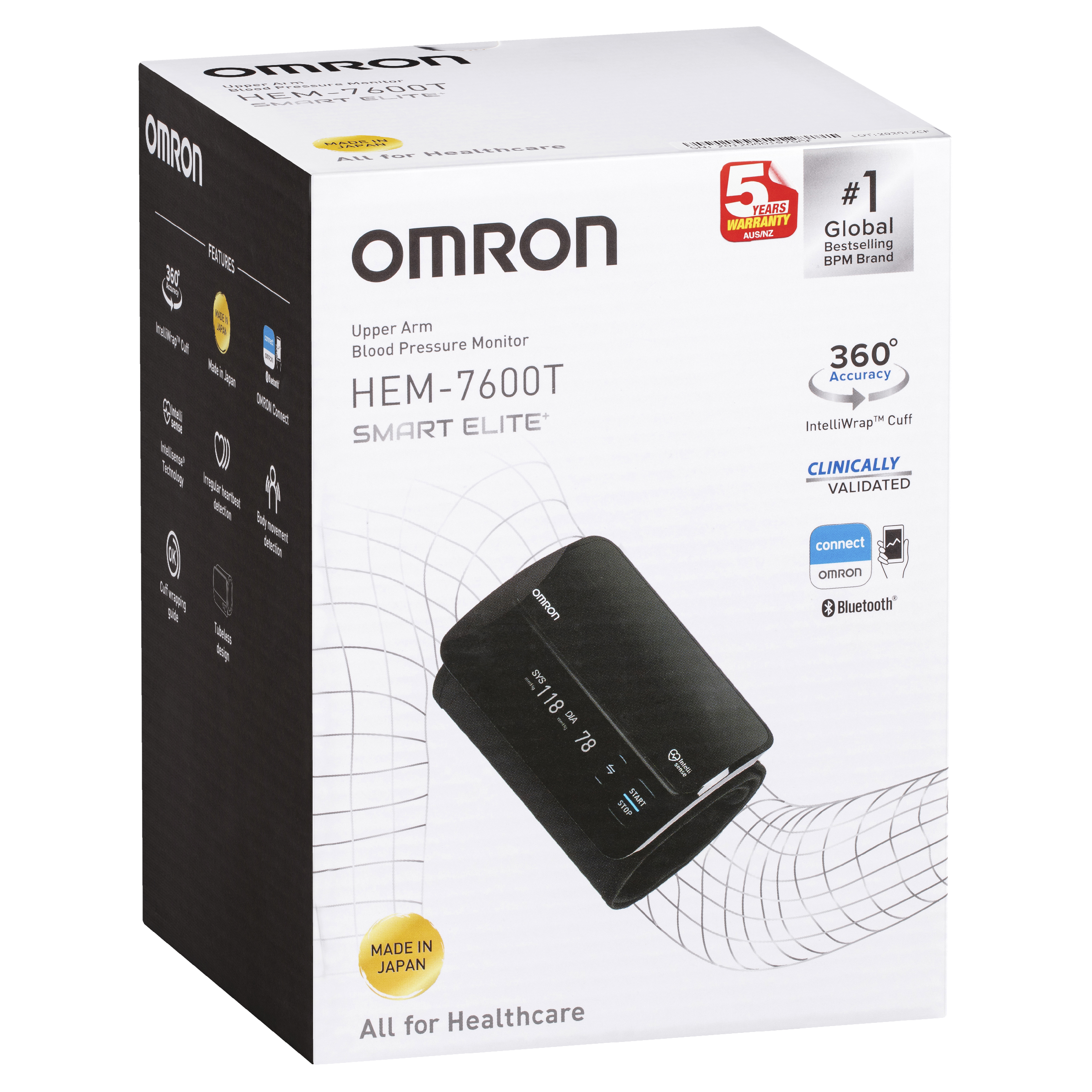 Omron HEM-7600T Smart Elite+ Blood Pressure Monitor