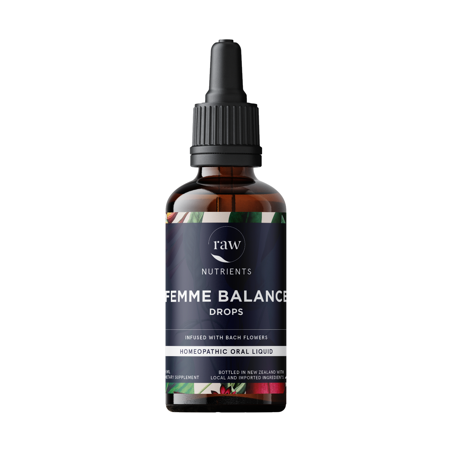 Raw Nutrients Femme Balance Drops - Infused with Bach Flowers