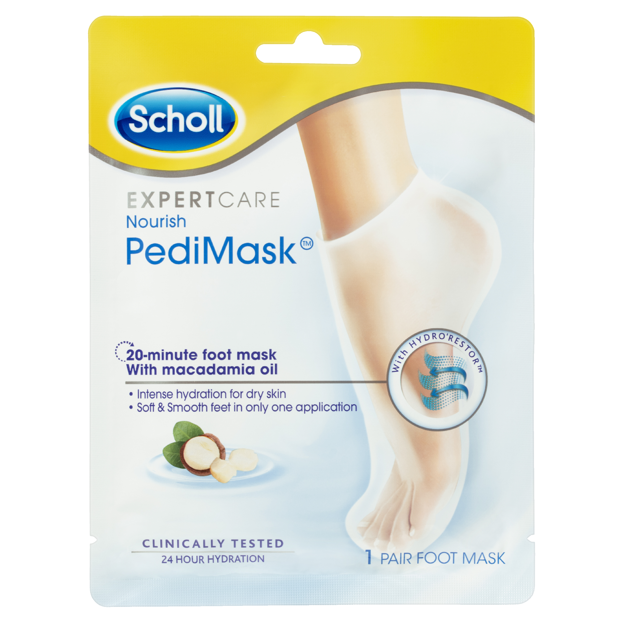 Scholl ExpertCare Nourish PediMask with Macadamia Oil